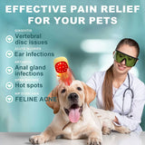 Cold Laser Therapy Vet Device for Pets 2x808nm Red Light Therapy Devices for Pain Relief Home Light Therapy for Dogs Cats Horses KENNRICK