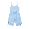 Children Summer Clothing 1-6Y Toddler Baby Girl Solid Romper Bib Pants Sleeveless Romper Overalls Outfits Cropped Jumpsuits KENNRICK