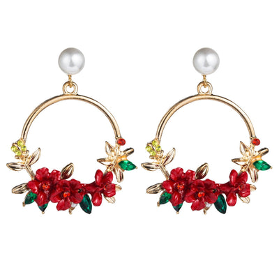 Fashion Boho Earrings For Women Colorful Style Sweet Flower Earrings Jewelry Spring Summer Floral Beaded Earrings Accessories KENNRICK