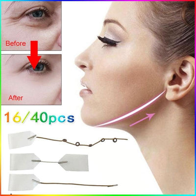 16/20/40Pcs/Set Invisible Thin Face Stickers V-Shape Fast Lifting Facial Lift Up Neck Eye Double Chin Wrinkle Makeup Tape KENNRICK
