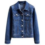 Women's Casual Vintage Denim Coat Long-sleeve Jeans Jacket KENNRICK