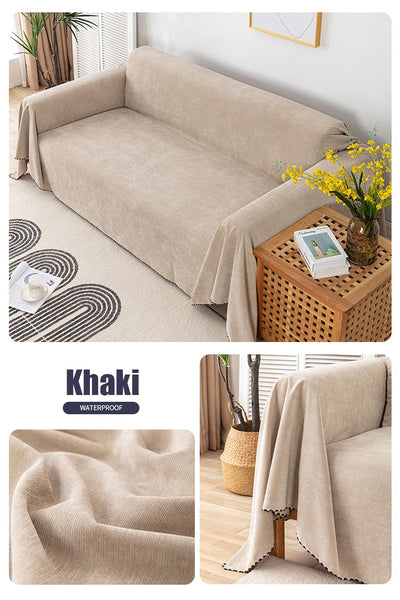 Waterproof Sofa Blanket Multipurpose Solid Color Furniture Cover Durable Fabric Dust-proof Anti-scratch Home Living Room Decor KENNRICK