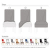 1/2/4/6 Pcs Waterproof PU Dining Chair Cover Solid Color Stretch Chair Protector Covers For Dinging Living Room KENNRICK