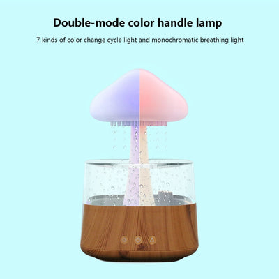Air Humidifier Rain Cloud Night Light Aromatherapy Essential Oil Diffuser Relaxing Humidifier with Calming Water Drops Sounds KENNRICK