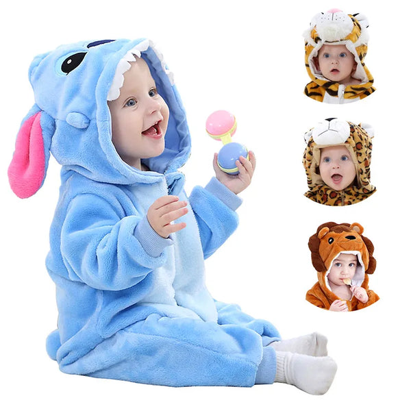 2-3Y Baby Animal Costumes Unisex Toddler Onesie Halloween Dress Up Romper Soft Facecloth Warm and Cute Pajamas KENNRICK