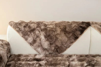Thicken Rabbit Plush Sofa Cover for Living Room Warm Winter Sofa Towel Universal Non-slip Sofa Mat Sofa Blanket Couch Cushion KENNRICK