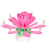 Lotus Candle Creative Rotating Musical Candle Singing Candle-Powered Spinning Cake Topper Reusable Birthday Candle Fits Any Size KENNRICK