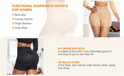 Waist Trainer Body Shaper Fake Ass Hip Enhancer Booty Buttocks Butt Lifter Shorts Tummy Control Flat Belly Slimming Shapewear KENNRICK