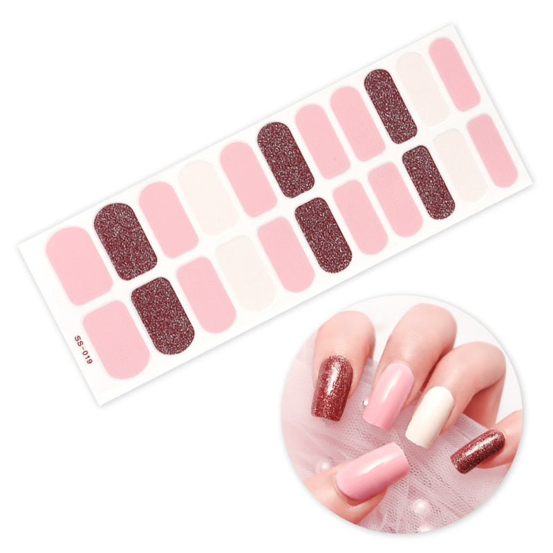 New Year Nail Stickers Snowflate 3D Manicure Decals Self Adhesive Nail Polish Stickers for Nail Art Decorations Christmas KENNRICK