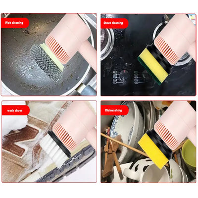 Electric Cleaning Brush Dishwashing Brush Automatic Wireless USB Rechargeable Professional Kitchen Bathtub Tile Cleaning Brushes KENNRICK