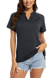 TACVASEN UPF 50+ V-neck Short Sleeve T-shirts Womens Sun/UV Protection T shirts Golf Tennis Outdoor Sports Fitness Pullover Tops KENNRICK