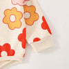 Infant Baby Girls Newborn Romper, Round Neck Long Sleeve Flower Pattern Jumpsuit Elastic Cuff Playsuits Spring Autumn Outfit KENNRICK