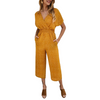 Women Jumpsuits Rompers Casual Print V-neck KENNRICK