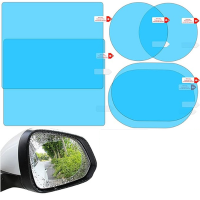 10pcs Car Rainproof Film Anti Fog Car Sticker Car Mirror Window Clear Film Rain Proof Waterproof Film Auto Sticker Accessories KENNRICK