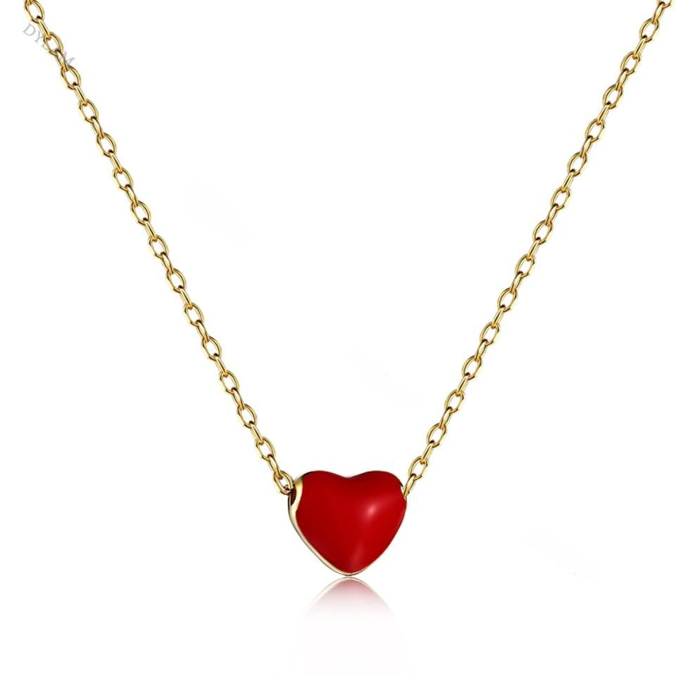Heart Charm Gold Necklaces