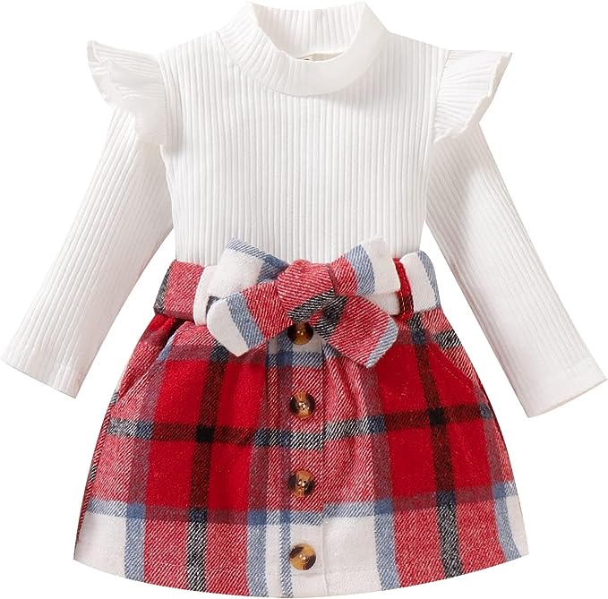 Baby Girl Plaid Knitted Sets KENNRICK