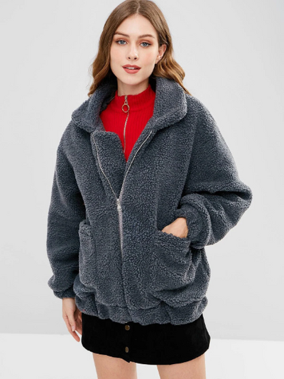 Fashionable Winter Coats - Beautiful  Fancy Casual Womens Coat - Best Ladies Zipper Pocket Jacket - Best Gift For Women / Ladies KENNRICK