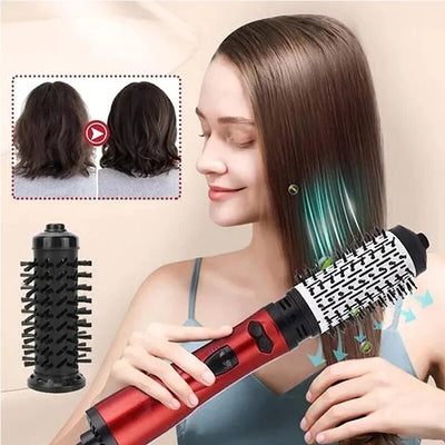 Rotating Hair Dryer Curler Straightener Hair Brush Comb KENNRICK