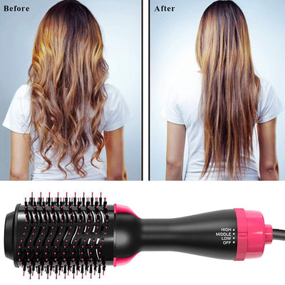 Hot Hair Blow Dryer Brush Straightener Curler Volumizer Styler Comb KENNRICK