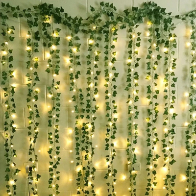 LED Garland Fake Leaf Room Decor Aesthetic Artificial Plants  Decor KENNRICK