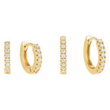 Copy of 18k gold Brass rope huggie hoop earrings KENNRICK