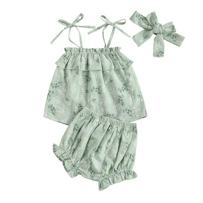 Copy of Baby Girls Ruffle Short Sleeve Casual Outfits Set KENNRICK