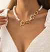 Baroque Pearl Splicing Link Chains Choker Necklaces KENNRICK