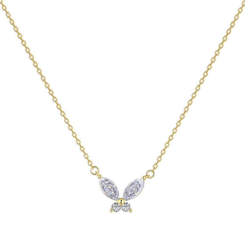Choker Cubic Zircon 18K Gold Plated Butterfly Necklaces
