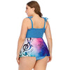 Copy of Plus Size Swimwear Block Halter Tankini Swimsuit Set KENNRICK