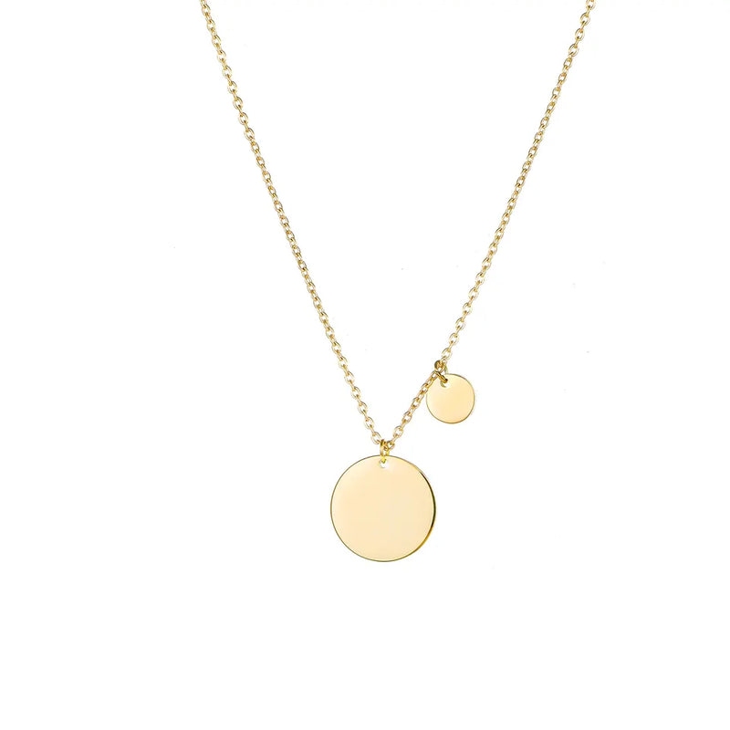14k Gold Plated Stainless Steel Coin Necklaces