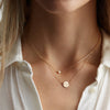Copy of 18K Gold Plated Round Shell Pendant Necklace KENNRICK