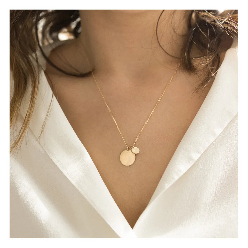 14k Gold Plated Stainless Steel Coin Necklaces