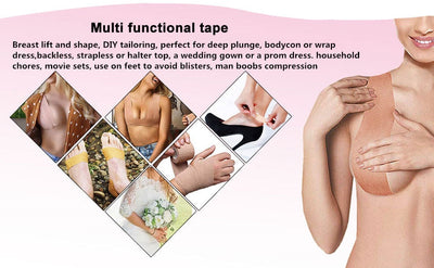 Free to Cut Anti Exposure Force Cloth Lifting Roll Large Chest and Breast Lifting Stickers Tape KENNRICK