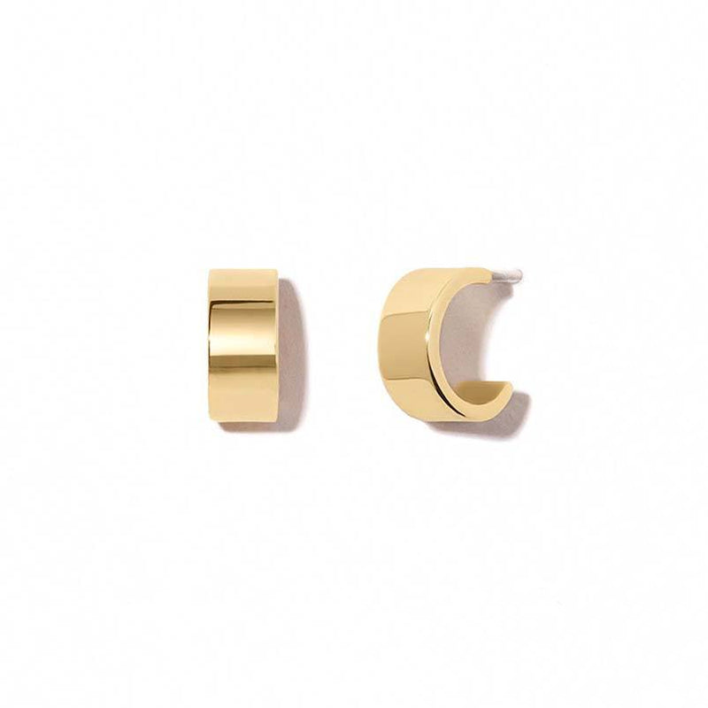 Gold filled minimalist hoop earrings