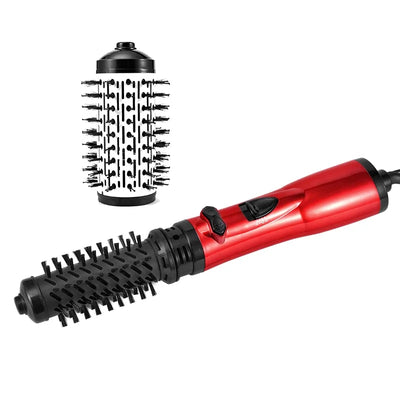 2 in 1 Rotating Electric Hair Straightener Brush Hair Curler Hair Dryer Brush Hot Air Comb Negative Ion Hair Styler Comb KENNRICK