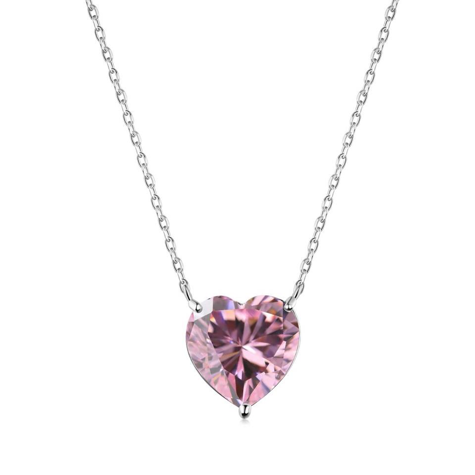 Cubic Zirconia Heart Love CZ Crystal Necklaces