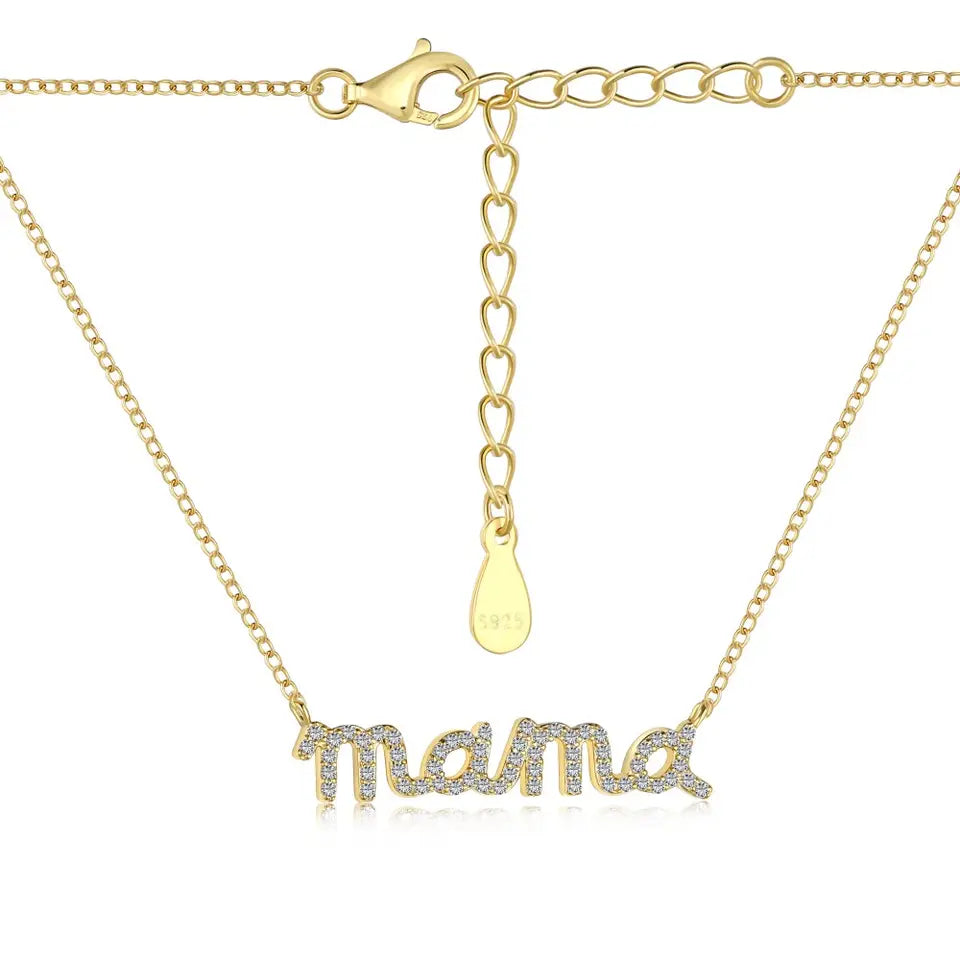 Mom's Cubic 18K 925 Plated GoldZirconia Necklaces