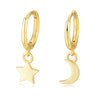 Copy of 925 Plated Sterling Gold 14K Hammered Round Coin Earrings KENNRICK