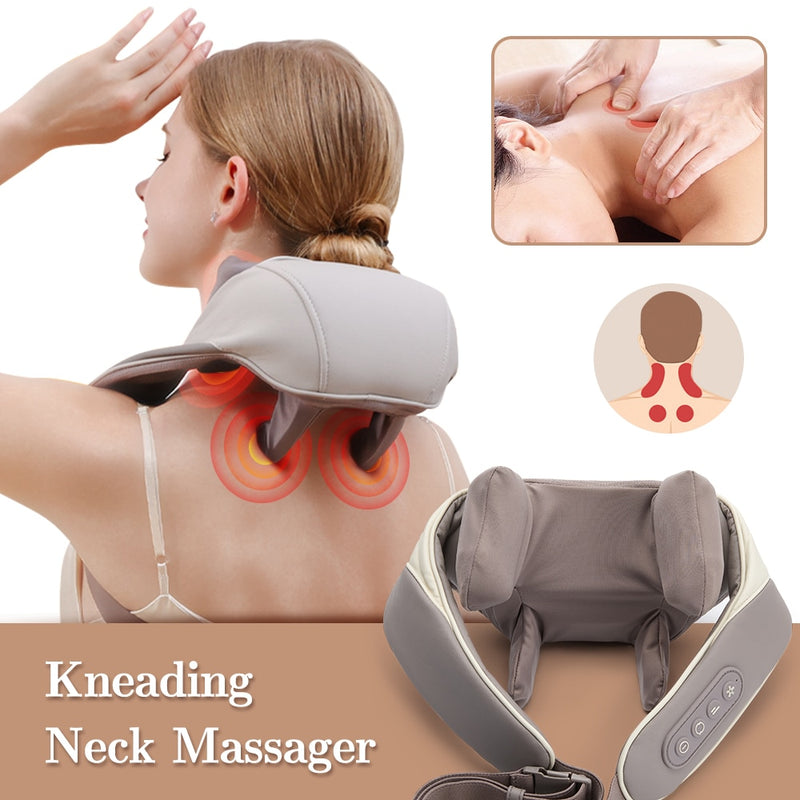 Electric Neck Back Massager Wireless Shoulder Kneading Massage KENNRICK