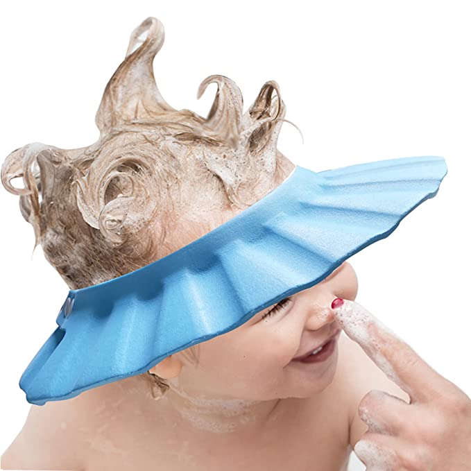 Baby Shower Soft Cap Adjustable Hair Wash Hat for Kids Ear Protection Safe Children Shampoo Bathing Shower Protect Head Cover KENNRICK