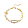 Gold Plated Bead Chakras Bracelet Pearl Bracelets KENNRICK