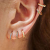 cubic zirconia huggie hoopgold earrings KENNRICK