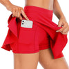 Women's Fitness Tennis Skirt Double-layer Panty Flash Dance Sports Running Badminton Pleated Skirts With Pockets KENNRICK