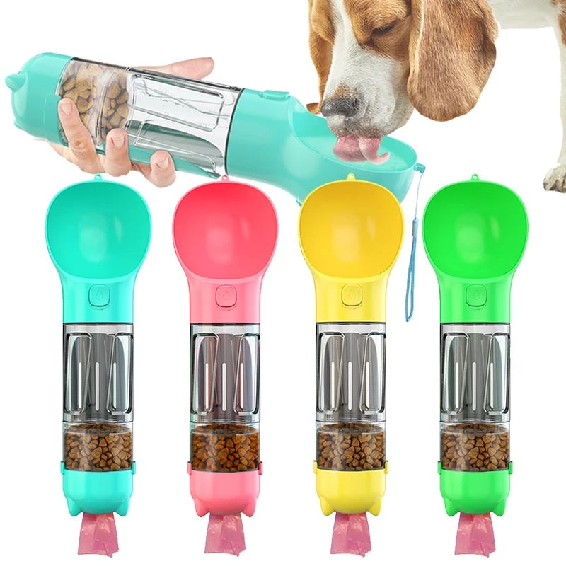300ml Portable Multifunction Dog Water Bottle Food Feeder KENNRICK