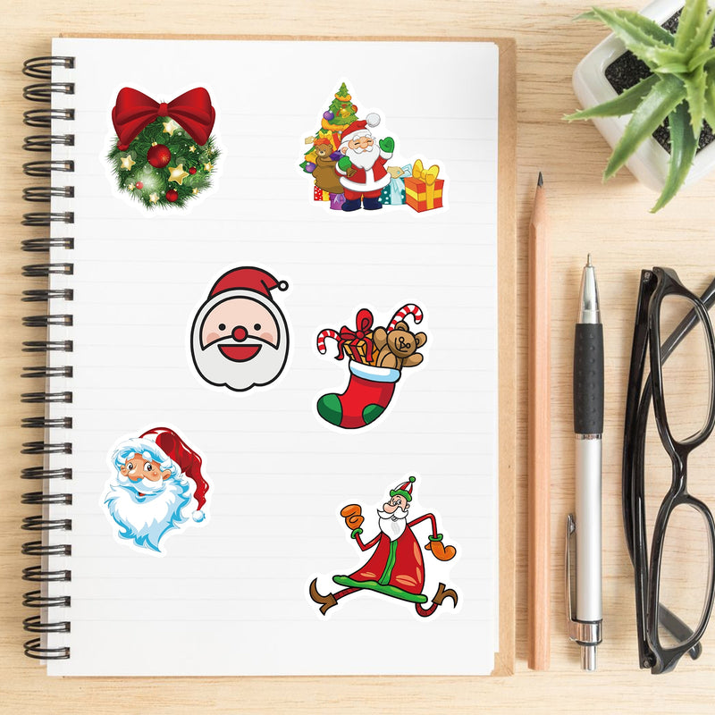 50pcs  Deer Santa Claus Snowman Christmas Stickers KENNRICK