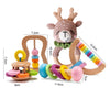 Bath Toys Set Kid Swaddle Wrap Baby Milestones Brush Rattle Bracelet Bibs Photography Supplies Birth Gift KENNRICK