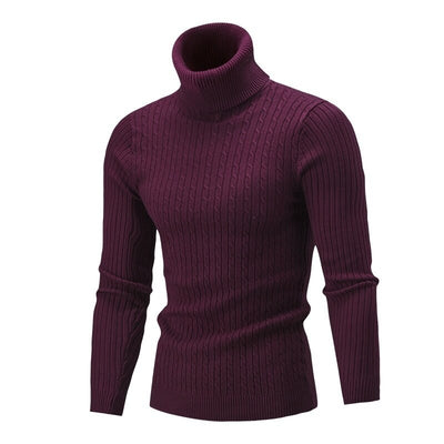 Men Casual Turtleneck Pullover Long Sleeve Sweaters KENNRICK