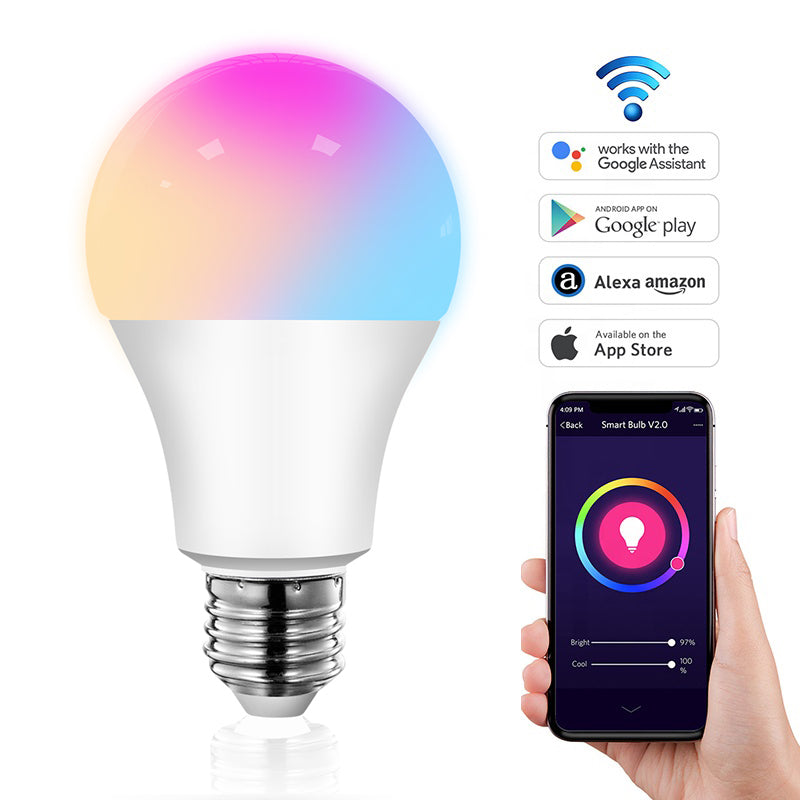 Alexa Google Smart Bulb Inteligente RGB WiFi Bulb LED Lamp KENNRICK