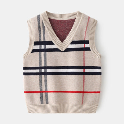 Boy/Girl Fashion Plaid Sweater Toddler Kid Knit Pullover Sweater KENNRICK