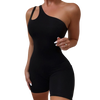 Seamless One-shoulder Sleeveless Yoga Playsuit Fitness Sportswear KENNRICK